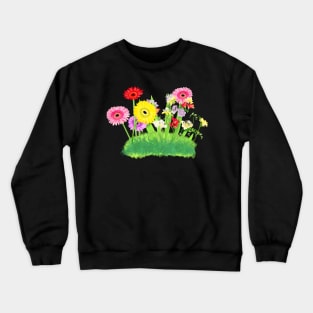 botanical flowers on the theme of ecology and climate conservation Crewneck Sweatshirt